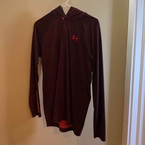 Hooded UnderArmour athletic shirt